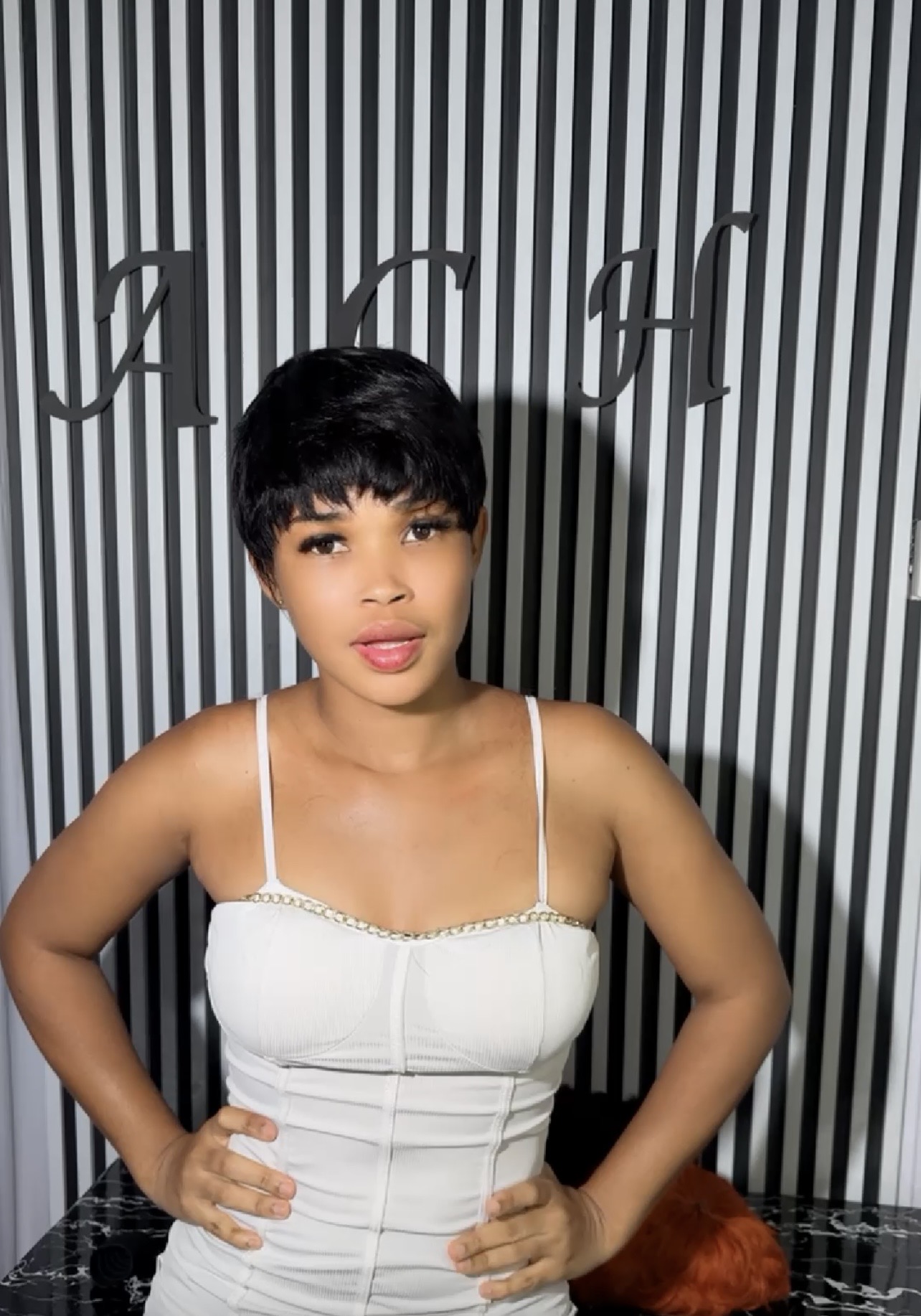 Pixie cut wig